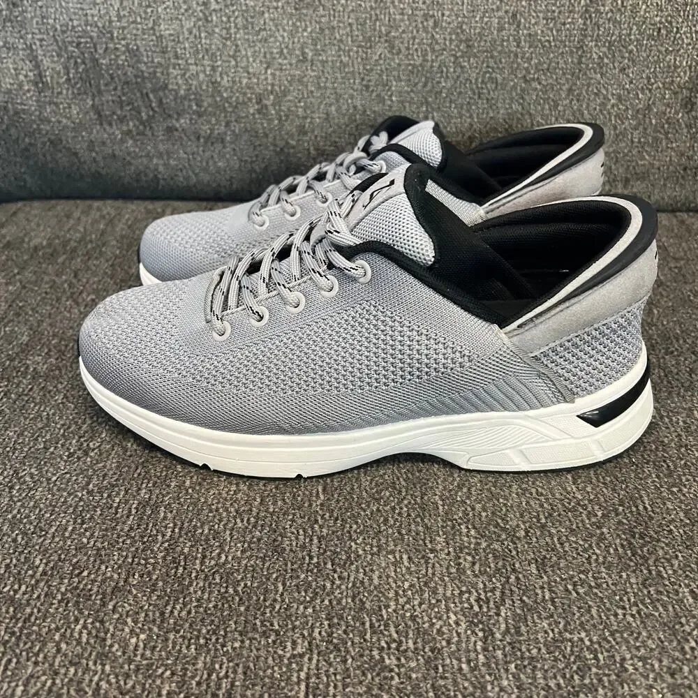Zeba Hands Free Slip On Walking Shoes Mens 9 Gray Athletic Travel Casual Comfort